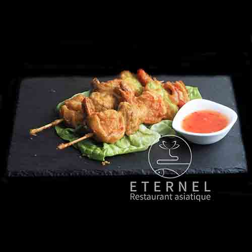 Brochette de scampis